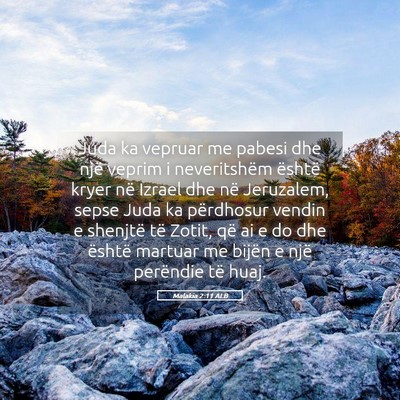 Picture 05 - Malakia 2:11 ALB - Juda ka vepruar me pabesi dhe një veprim i - Bible Verse Picture