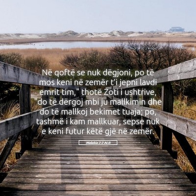 Picture 05 - Malakia 2:2 ALB - Në qoftë se nuk dëgjoni, po të mos keni në - Bible Verse Picture