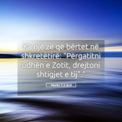 Picture 05 - Marku 1:3 ALB - Ka një zë që bërtet në shkretëtirë: - Bible Verse Picture