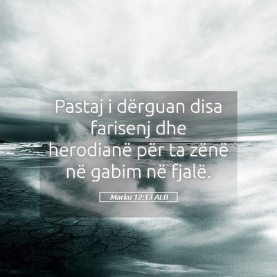 Picture 05 - Marku 12:13 ALB - Pastaj i dërguan disa farisenj dhe herodianë - Bible Verse Picture