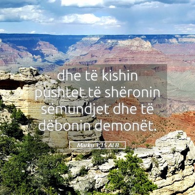 Picture 05 - Marku 3:15 ALB - dhe të kishin pushtet të shëronin sëmundjet - Bible Verse Picture