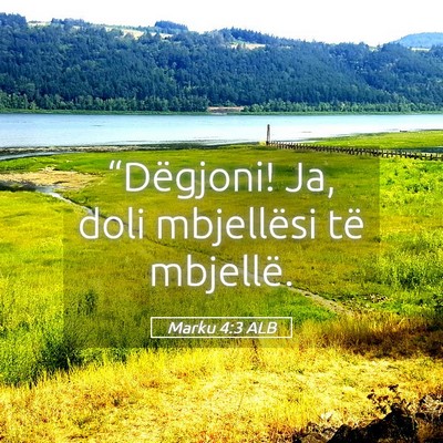 Picture 05 - Marku 4:3 ALB - “Dëgjoni! Ja, doli mbjellësi të - Bible Verse Picture
