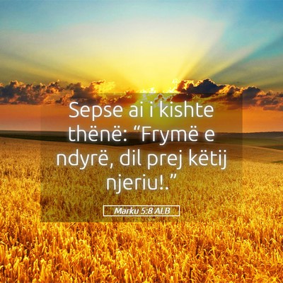 Picture 05 - Marku 5:8 ALB - Sepse ai i kishte thënë: “Frymë e ndyrë, - Bible Verse Picture