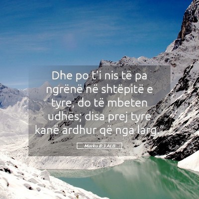 Picture 05 - Marku 8:3 ALB - Dhe po t’i nis të pa ngrënë në shtëpitë e - Bible Verse Picture