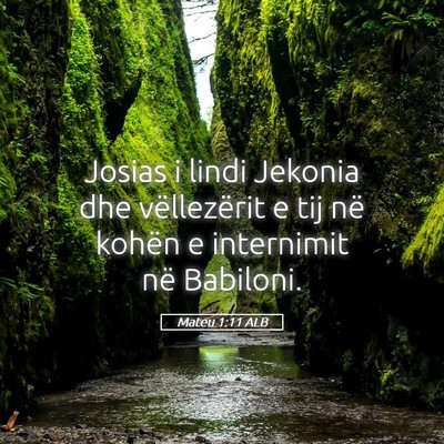 Picture 05 - Mateu 1:11 ALB - Josias i lindi Jekonia dhe vëllezërit e tij në - Bible Verse Picture