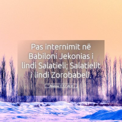 Picture 05 - Mateu 1:12 ALB - Pas internimit në Babiloni Jekonias i lindi - Bible Verse Picture
