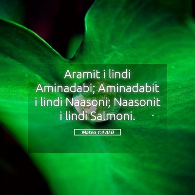 Picture 05 - Mateu 1:4 ALB - Aramit i lindi Aminadabi; Aminadabit i lindi - Bible Verse Picture