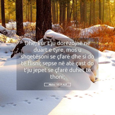 Picture 05 - Mateu 10:19 ALB - Dhe, kur t’ju dorëzojnë në duart e tyre, mos - Bible Verse Picture