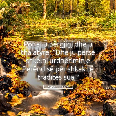 Picture 05 - Mateu 15:3 ALB - Por ai u përgjigj dhe u tha atyre: “Dhe ju - Bible Verse Picture