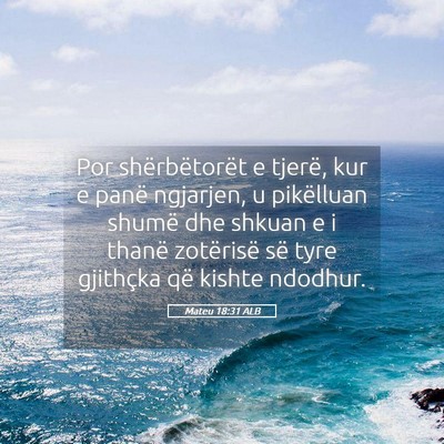 Picture 05 - Mateu 18:31 ALB - Por shërbëtorët e tjerë, kur e panë - Bible Verse Picture