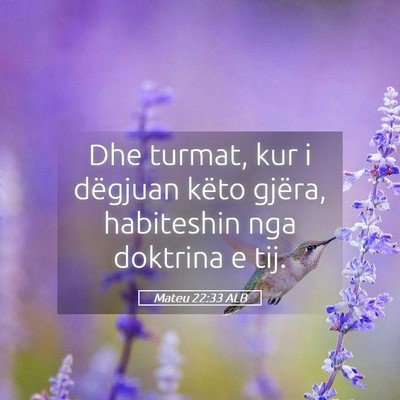 Picture 05 - Mateu 22:33 ALB - Dhe turmat, kur i dëgjuan këto gjëra, - Bible Verse Picture