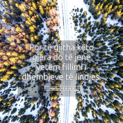 Picture 05 - Mateu 24:8 ALB - Por të gjitha këto gjëra do të jenë vetëm - Bible Verse Picture