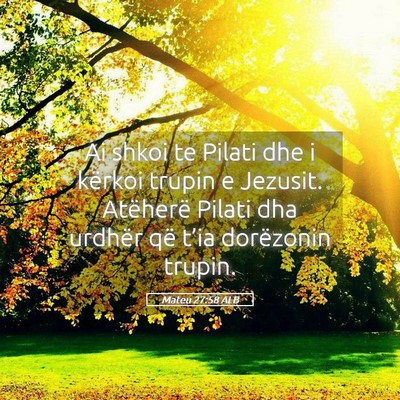 Picture 05 - Mateu 27:58 ALB - Ai shkoi te Pilati dhe i kërkoi trupin e - Bible Verse Picture