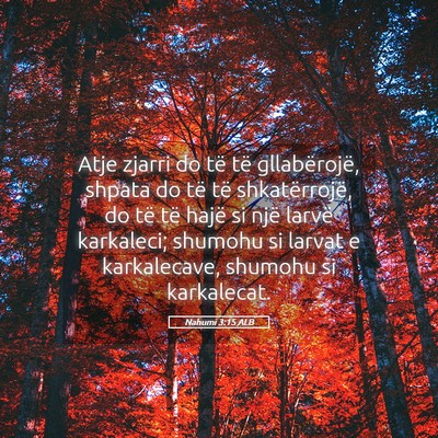 Picture 05 - Nahumi 3:15 ALB - Atje zjarri do të të gllabërojë, shpata do - Bible Verse Picture