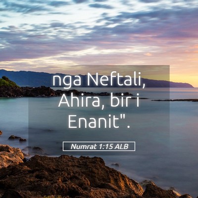 Picture 05 - Numrat 1:15 ALB - nga Neftali, Ahira, bir i - Bible Verse Picture
