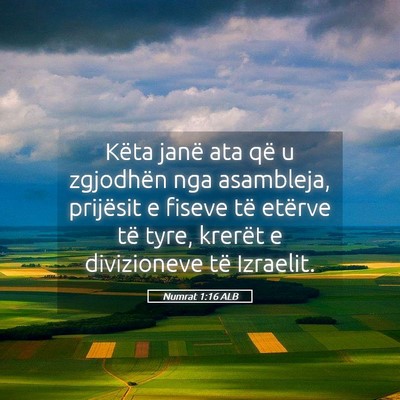 Picture 05 - Numrat 1:16 ALB - Këta janë ata që u zgjodhën nga asambleja, - Bible Verse Picture
