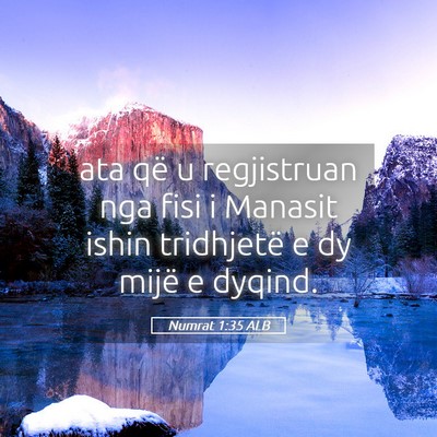 Picture 05 - Numrat 1:35 ALB - ata që u regjistruan nga fisi i Manasit ishin - Bible Verse Picture
