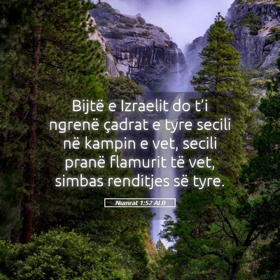 Picture 05 - Numrat 1:52 ALB - Bijtë e Izraelit do t’i ngrenë çadrat e tyre - Bible Verse Picture