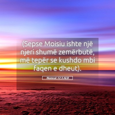 Picture 05 - Numrat 12:3 ALB - (Sepse Moisiu ishte një njeri shumë - Bible Verse Picture