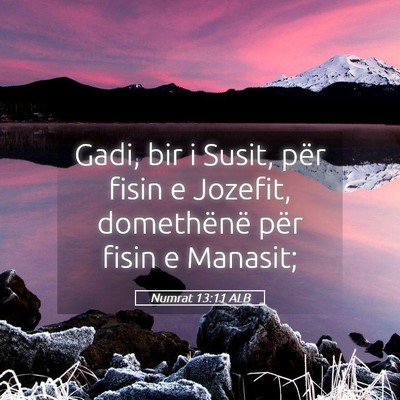 Picture 05 - Numrat 13:11 ALB - Gadi, bir i Susit, për fisin e Jozefit, - Bible Verse Picture