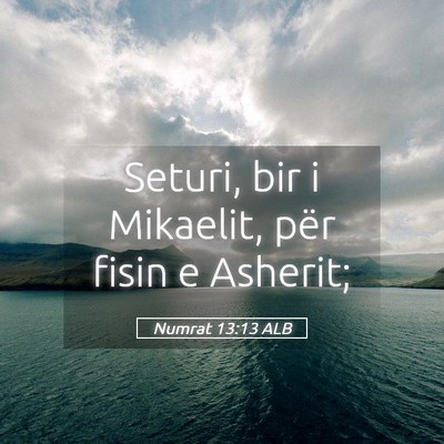 Picture 05 - Numrat 13:13 ALB - Seturi, bir i Mikaelit, për fisin e - Bible Verse Picture