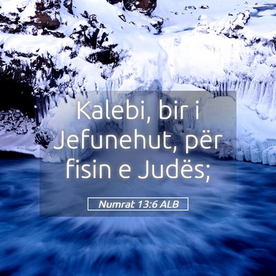 Picture 05 - Numrat 13:6 ALB - Kalebi, bir i Jefunehut, për fisin e - Bible Verse Picture