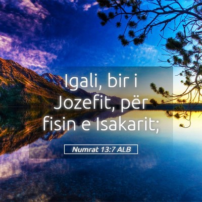 Picture 05 - Numrat 13:7 ALB - Igali, bir i Jozefit, për fisin e - Bible Verse Picture