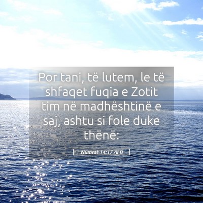 Picture 05 - Numrat 14:17 ALB - Por tani, të lutem, le të shfaqet fuqia e Zotit - Bible Verse Picture