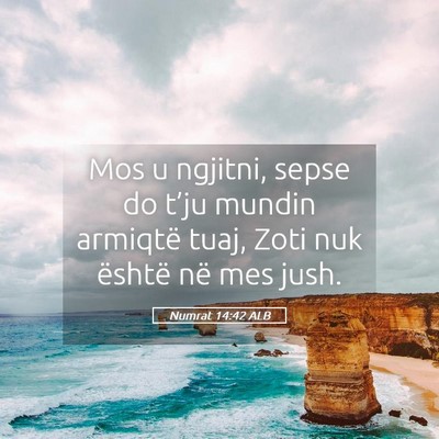 Picture 05 - Numrat 14:42 ALB - Mos u ngjitni, sepse do t’ju mundin armiqtë - Bible Verse Picture