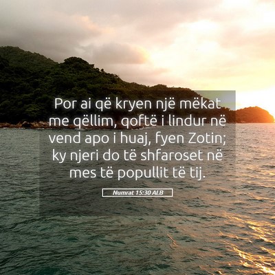 Picture 05 - Numrat 15:30 ALB - Por ai që kryen një mëkat me qëllim, qoftë i - Bible Verse Picture