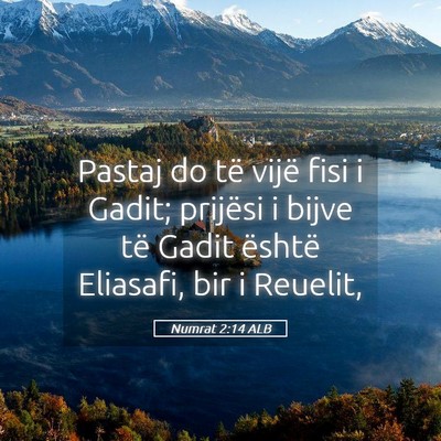 Picture 05 - Numrat 2:14 ALB - Pastaj do të vijë fisi i Gadit; prijësi i - Bible Verse Picture