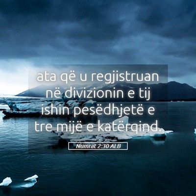 Picture 05 - Numrat 2:30 ALB - ata që u regjistruan në divizionin e tij ishin - Bible Verse Picture