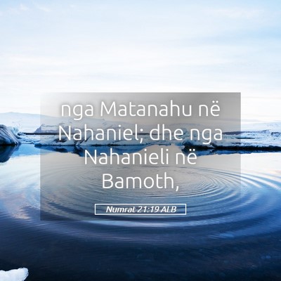 Picture 05 - Numrat 21:19 ALB - nga Matanahu në Nahaniel; dhe nga Nahanieli në - Bible Verse Picture