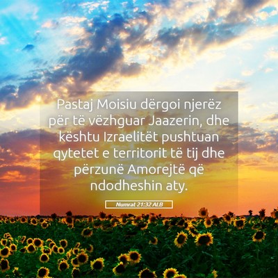 Picture 05 - Numrat 21:32 ALB - Pastaj Moisiu dërgoi njerëz për të vëzhguar - Bible Verse Picture
