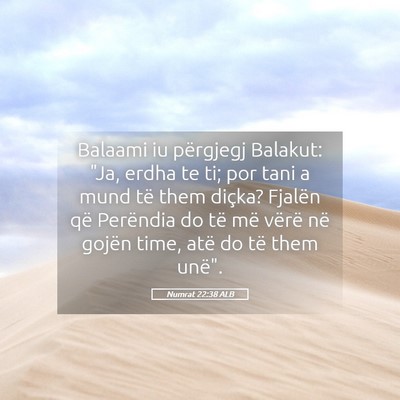 Picture 05 - Numrat 22:38 ALB - Balaami iu përgjegj Balakut: 