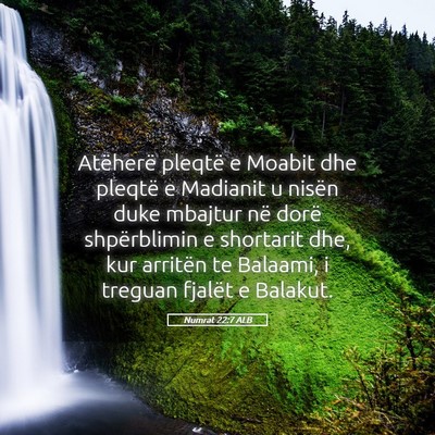 Picture 05 - Numrat 22:7 ALB - Atëherë pleqtë e Moabit dhe pleqtë e Madianit - Bible Verse Picture