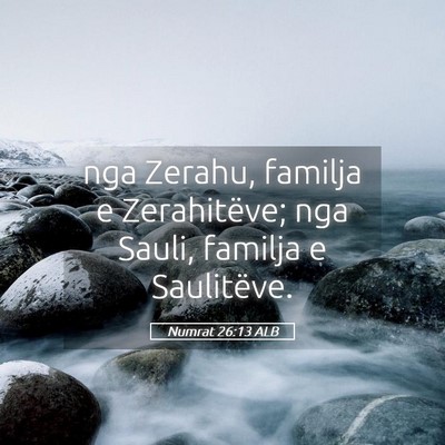 Picture 05 - Numrat 26:13 ALB - nga Zerahu, familja e Zerahitëve; nga Sauli, - Bible Verse Picture