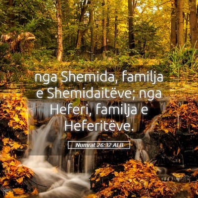 Picture 05 - Numrat 26:32 ALB - nga Shemida, familja e Shemidaitëve; nga Heferi, - Bible Verse Picture