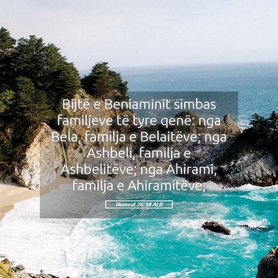 Picture 05 - Numrat 26:38 ALB - Bijtë e Beniaminit simbas familjeve të tyre - Bible Verse Picture