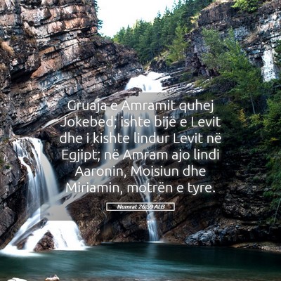 Picture 05 - Numrat 26:59 ALB - Gruaja e Amramit quhej Jokebed; ishte bijë e - Bible Verse Picture