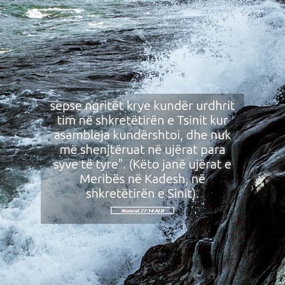 Picture 05 - Numrat 27:14 ALB - sepse ngritët krye kundër urdhrit tim në - Bible Verse Picture
