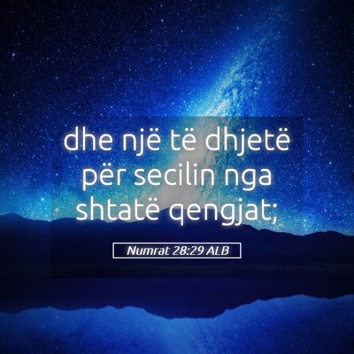 Picture 05 - Numrat 28:29 ALB - dhe një të dhjetë për secilin nga shtatë - Bible Verse Picture