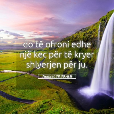 Picture 05 - Numrat 28:30 ALB - do të ofroni edhe një kec për të kryer - Bible Verse Picture