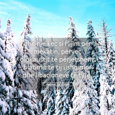 Picture 05 - Numrat 29:19 ALB - dhe një kec si flijim për mëkatin, përveç - Bible Verse Picture