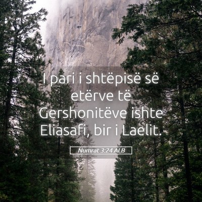Picture 05 - Numrat 3:24 ALB - I pari i shtëpisë së etërve të Gershonitëve - Bible Verse Picture