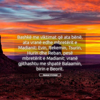 Picture 05 - Numrat 31:8 ALB - Bashkë me viktimat që ata bënë, ata vranë - Bible Verse Picture