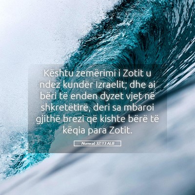 Picture 05 - Numrat 32:13 ALB - Kështu zemërimi i Zotit u ndez kundër - Bible Verse Picture