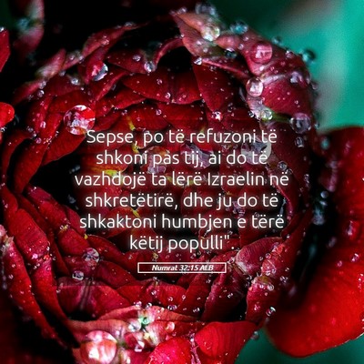 Picture 05 - Numrat 32:15 ALB - Sepse, po të refuzoni të shkoni pas tij, ai do - Bible Verse Picture