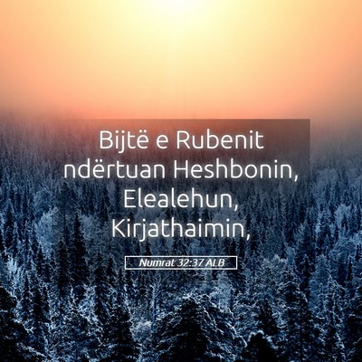 Picture 05 - Numrat 32:37 ALB - Bijtë e Rubenit ndërtuan Heshbonin, Elealehun, - Bible Verse Picture