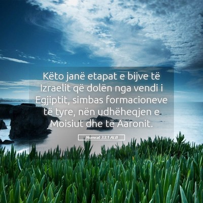 Picture 05 - Numrat 33:1 ALB - Këto janë etapat e bijve të Izraelit që - Bible Verse Picture